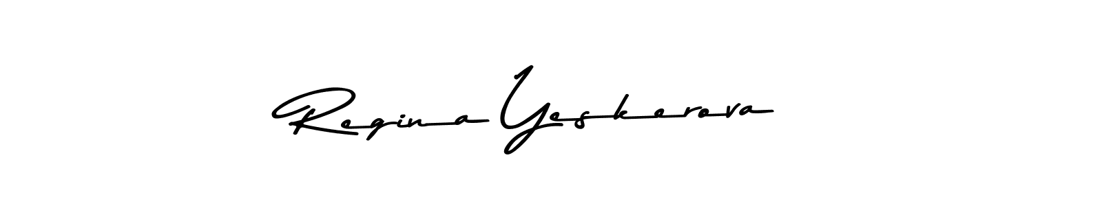 Asem Kandis PERSONAL USE is a professional signature style that is perfect for those who want to add a touch of class to their signature. It is also a great choice for those who want to make their signature more unique. Get Regina Yeskerova name to fancy signature for free. Regina Yeskerova signature style 9 images and pictures png