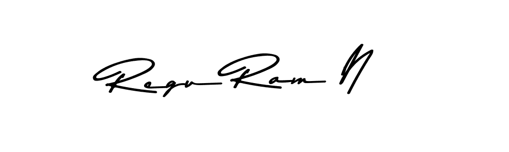 How to make Regu Ram N signature? Asem Kandis PERSONAL USE is a professional autograph style. Create handwritten signature for Regu Ram N name. Regu Ram N signature style 9 images and pictures png