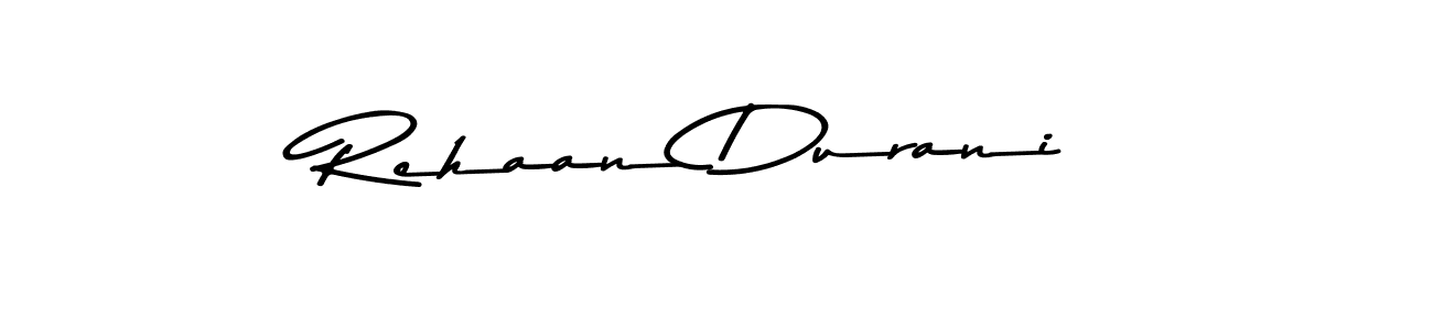 How to make Rehaan Durani name signature. Use Asem Kandis PERSONAL USE style for creating short signs online. This is the latest handwritten sign. Rehaan Durani signature style 9 images and pictures png