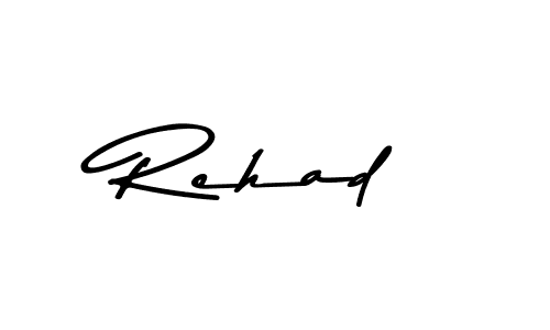 Use a signature maker to create a handwritten signature online. With this signature software, you can design (Asem Kandis PERSONAL USE) your own signature for name Rehad. Rehad signature style 9 images and pictures png