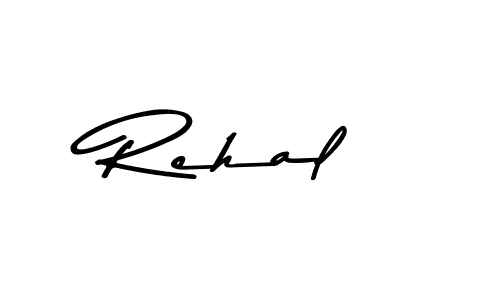 Use a signature maker to create a handwritten signature online. With this signature software, you can design (Asem Kandis PERSONAL USE) your own signature for name Rehal. Rehal signature style 9 images and pictures png