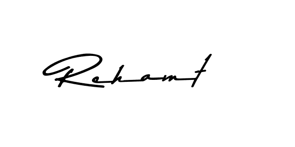 Design your own signature with our free online signature maker. With this signature software, you can create a handwritten (Asem Kandis PERSONAL USE) signature for name Rehamt. Rehamt signature style 9 images and pictures png