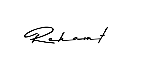 Design your own signature with our free online signature maker. With this signature software, you can create a handwritten (Asem Kandis PERSONAL USE) signature for name Rehamt. Rehamt signature style 9 images and pictures png