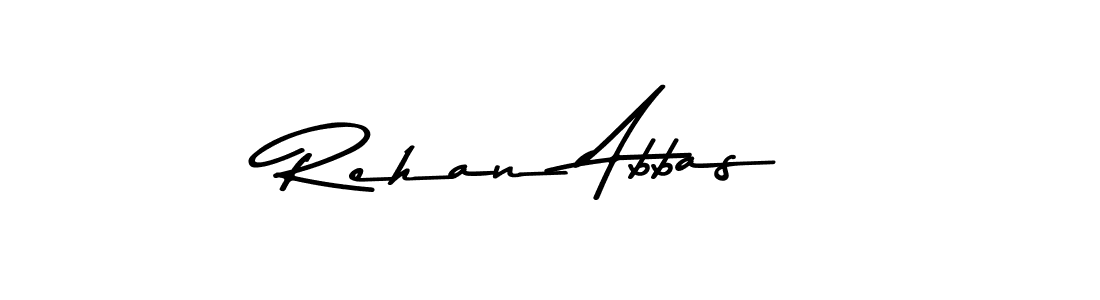Design your own signature with our free online signature maker. With this signature software, you can create a handwritten (Asem Kandis PERSONAL USE) signature for name Rehan Abbas. Rehan Abbas signature style 9 images and pictures png