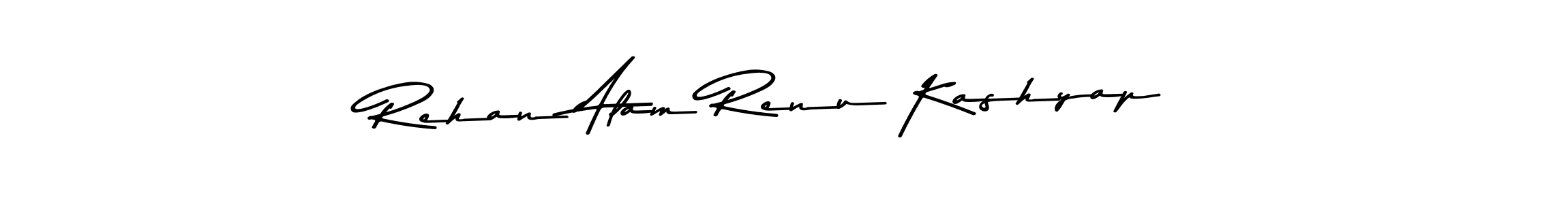 Rehan Alam Renu Kashyap stylish signature style. Best Handwritten Sign (Asem Kandis PERSONAL USE) for my name. Handwritten Signature Collection Ideas for my name Rehan Alam Renu Kashyap. Rehan Alam Renu Kashyap signature style 9 images and pictures png