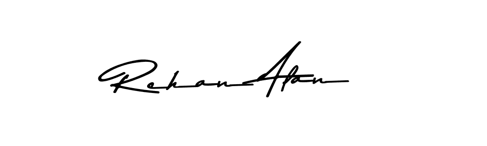 Rehan Alan stylish signature style. Best Handwritten Sign (Asem Kandis PERSONAL USE) for my name. Handwritten Signature Collection Ideas for my name Rehan Alan. Rehan Alan signature style 9 images and pictures png