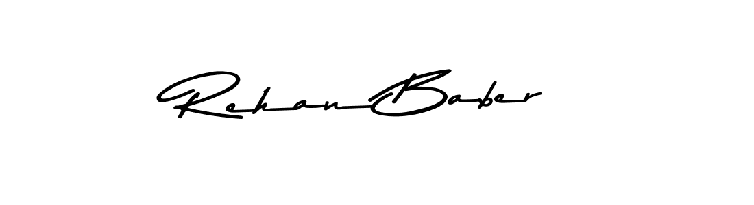 Make a beautiful signature design for name Rehan Baber. With this signature (Asem Kandis PERSONAL USE) style, you can create a handwritten signature for free. Rehan Baber signature style 9 images and pictures png