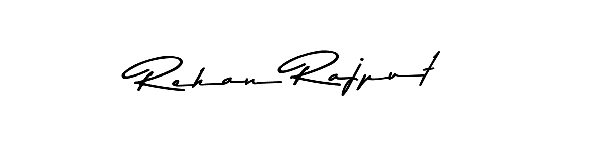 How to make Rehan Rajput name signature. Use Asem Kandis PERSONAL USE style for creating short signs online. This is the latest handwritten sign. Rehan Rajput signature style 9 images and pictures png