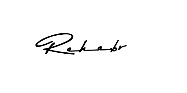 Create a beautiful signature design for name Rehebr. With this signature (Asem Kandis PERSONAL USE) fonts, you can make a handwritten signature for free. Rehebr signature style 9 images and pictures png