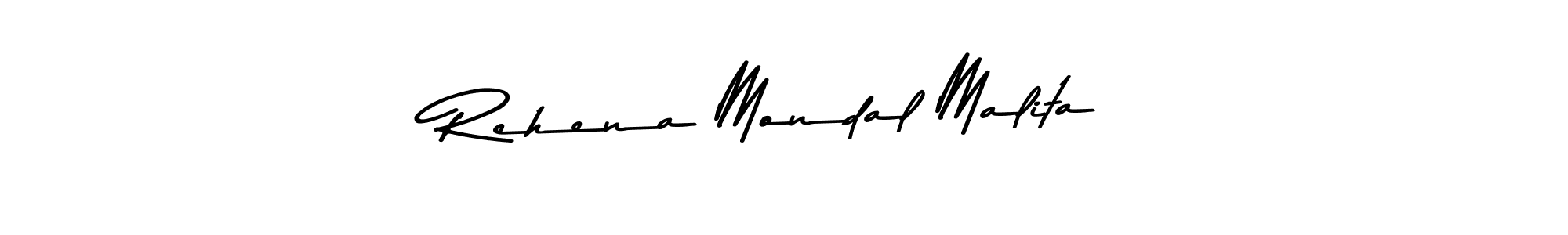 Design your own signature with our free online signature maker. With this signature software, you can create a handwritten (Asem Kandis PERSONAL USE) signature for name Rehena Mondal Malita. Rehena Mondal Malita signature style 9 images and pictures png