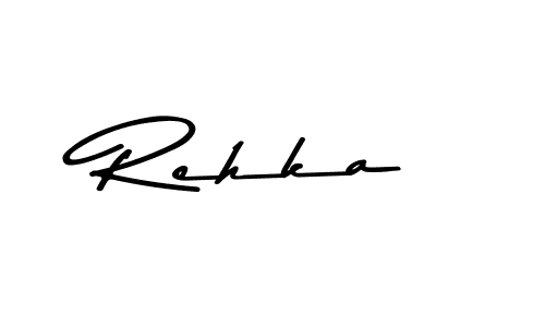 Use a signature maker to create a handwritten signature online. With this signature software, you can design (Asem Kandis PERSONAL USE) your own signature for name Rehka. Rehka signature style 9 images and pictures png
