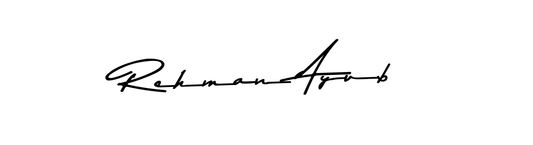 Design your own signature with our free online signature maker. With this signature software, you can create a handwritten (Asem Kandis PERSONAL USE) signature for name Rehman Ayub. Rehman Ayub signature style 9 images and pictures png
