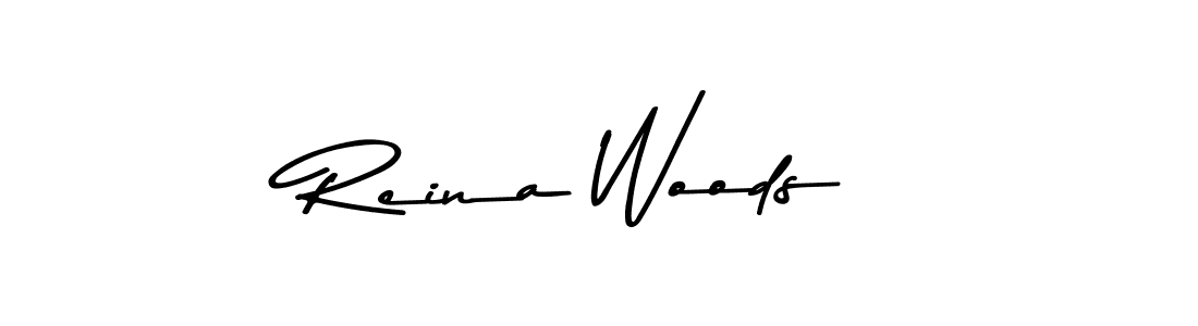 Create a beautiful signature design for name Reina Woods. With this signature (Asem Kandis PERSONAL USE) fonts, you can make a handwritten signature for free. Reina Woods signature style 9 images and pictures png