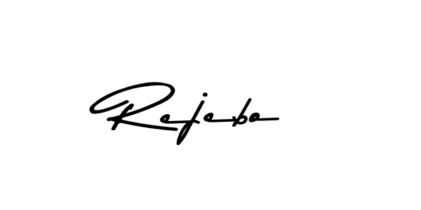 The best way (Asem Kandis PERSONAL USE) to make a short signature is to pick only two or three words in your name. The name Rejebo include a total of six letters. For converting this name. Rejebo signature style 9 images and pictures png