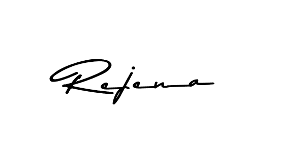 How to make Rejena name signature. Use Asem Kandis PERSONAL USE style for creating short signs online. This is the latest handwritten sign. Rejena signature style 9 images and pictures png