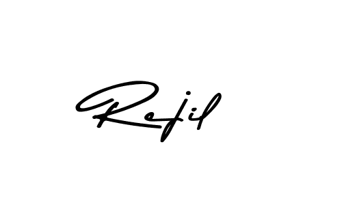 How to Draw Rejil signature style? Asem Kandis PERSONAL USE is a latest design signature styles for name Rejil. Rejil signature style 9 images and pictures png