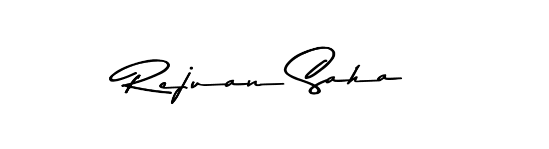 Design your own signature with our free online signature maker. With this signature software, you can create a handwritten (Asem Kandis PERSONAL USE) signature for name Rejuan Saha. Rejuan Saha signature style 9 images and pictures png