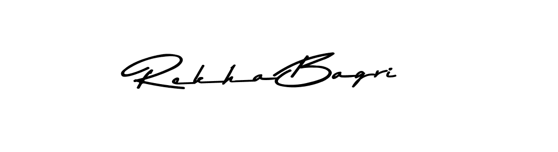 Make a beautiful signature design for name Rekha Bagri. With this signature (Asem Kandis PERSONAL USE) style, you can create a handwritten signature for free. Rekha Bagri signature style 9 images and pictures png