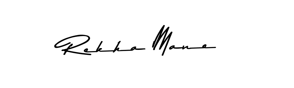 Create a beautiful signature design for name Rekha Mane. With this signature (Asem Kandis PERSONAL USE) fonts, you can make a handwritten signature for free. Rekha Mane signature style 9 images and pictures png