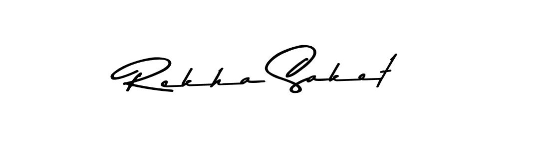 Make a beautiful signature design for name Rekha Saket. With this signature (Asem Kandis PERSONAL USE) style, you can create a handwritten signature for free. Rekha Saket signature style 9 images and pictures png