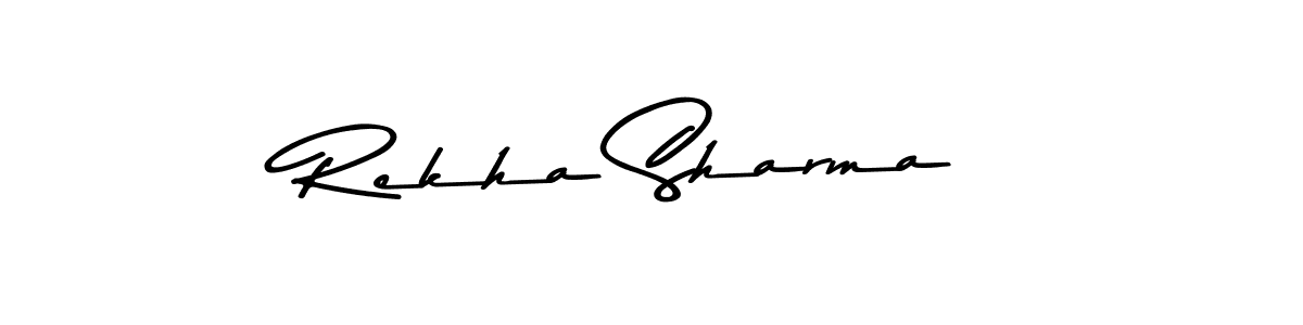 You should practise on your own different ways (Asem Kandis PERSONAL USE) to write your name (Rekha Sharma) in signature. don't let someone else do it for you. Rekha Sharma signature style 9 images and pictures png