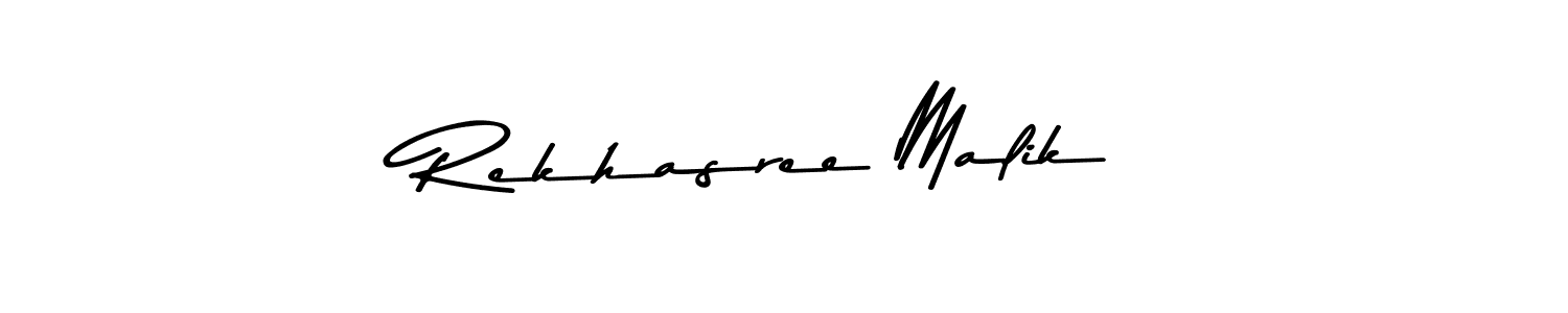Make a beautiful signature design for name Rekhasree Malik. With this signature (Asem Kandis PERSONAL USE) style, you can create a handwritten signature for free. Rekhasree Malik signature style 9 images and pictures png