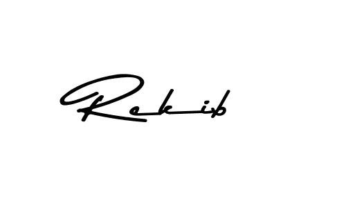 Create a beautiful signature design for name Rekib. With this signature (Asem Kandis PERSONAL USE) fonts, you can make a handwritten signature for free. Rekib signature style 9 images and pictures png