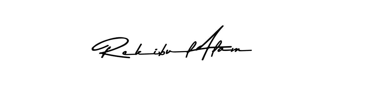 How to make Rekibul Alam name signature. Use Asem Kandis PERSONAL USE style for creating short signs online. This is the latest handwritten sign. Rekibul Alam signature style 9 images and pictures png
