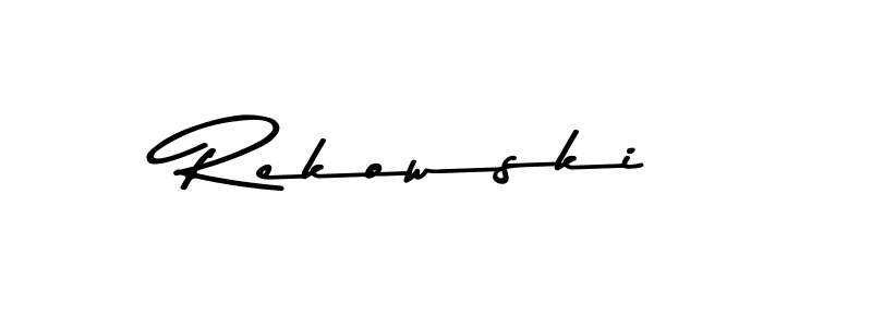 How to make Rekowski signature? Asem Kandis PERSONAL USE is a professional autograph style. Create handwritten signature for Rekowski name. Rekowski signature style 9 images and pictures png