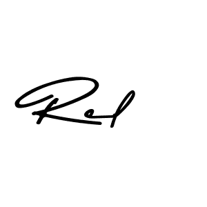 How to make Rel name signature. Use Asem Kandis PERSONAL USE style for creating short signs online. This is the latest handwritten sign. Rel signature style 9 images and pictures png