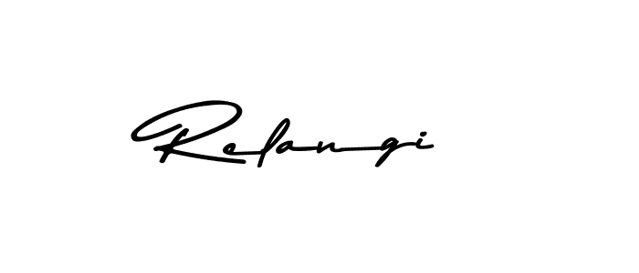 Create a beautiful signature design for name Relangi. With this signature (Asem Kandis PERSONAL USE) fonts, you can make a handwritten signature for free. Relangi signature style 9 images and pictures png
