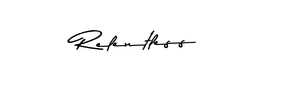 How to make Relentless name signature. Use Asem Kandis PERSONAL USE style for creating short signs online. This is the latest handwritten sign. Relentless signature style 9 images and pictures png