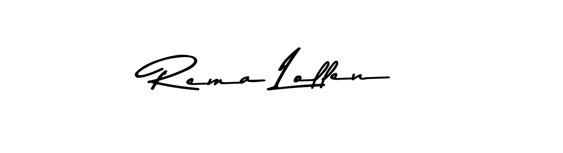 Make a beautiful signature design for name Rema Lollen. Use this online signature maker to create a handwritten signature for free. Rema Lollen signature style 9 images and pictures png