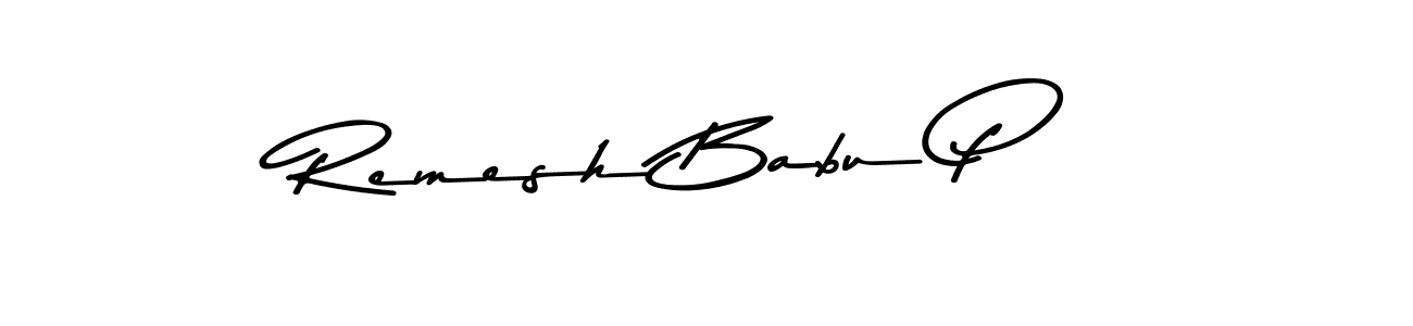 Use a signature maker to create a handwritten signature online. With this signature software, you can design (Asem Kandis PERSONAL USE) your own signature for name Remesh Babu P. Remesh Babu P signature style 9 images and pictures png