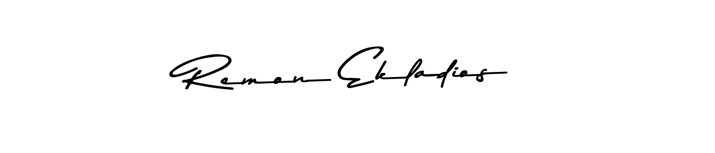 Also You can easily find your signature by using the search form. We will create Remon Ekladios name handwritten signature images for you free of cost using Asem Kandis PERSONAL USE sign style. Remon Ekladios signature style 9 images and pictures png