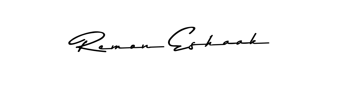 Design your own signature with our free online signature maker. With this signature software, you can create a handwritten (Asem Kandis PERSONAL USE) signature for name Remon Eshaak. Remon Eshaak signature style 9 images and pictures png