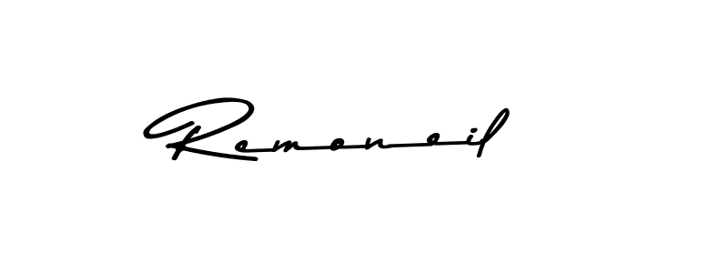 Make a beautiful signature design for name Remoneil. With this signature (Asem Kandis PERSONAL USE) style, you can create a handwritten signature for free. Remoneil signature style 9 images and pictures png