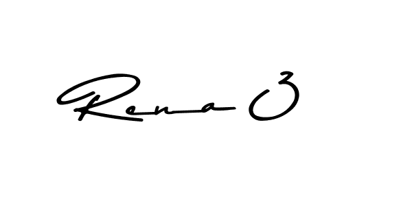 Design your own signature with our free online signature maker. With this signature software, you can create a handwritten (Asem Kandis PERSONAL USE) signature for name Rena<3. Rena<3 signature style 9 images and pictures png