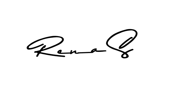 How to make Rena S name signature. Use Asem Kandis PERSONAL USE style for creating short signs online. This is the latest handwritten sign. Rena S signature style 9 images and pictures png