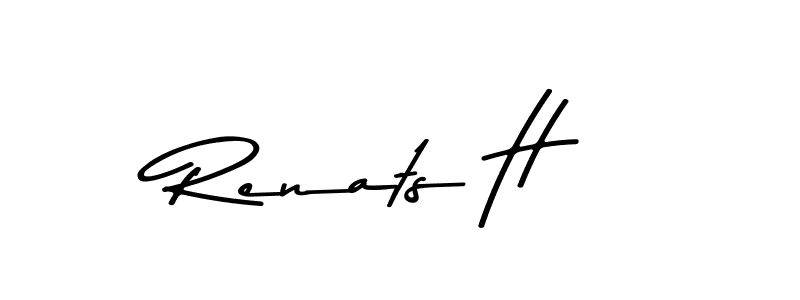 Use a signature maker to create a handwritten signature online. With this signature software, you can design (Asem Kandis PERSONAL USE) your own signature for name Renats H. Renats H signature style 9 images and pictures png