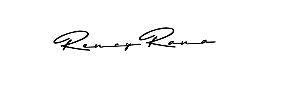 Create a beautiful signature design for name Rency Rana. With this signature (Asem Kandis PERSONAL USE) fonts, you can make a handwritten signature for free. Rency Rana signature style 9 images and pictures png