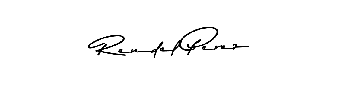 How to make Rendel Perez name signature. Use Asem Kandis PERSONAL USE style for creating short signs online. This is the latest handwritten sign. Rendel Perez signature style 9 images and pictures png