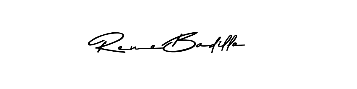 Rene Badillo stylish signature style. Best Handwritten Sign (Asem Kandis PERSONAL USE) for my name. Handwritten Signature Collection Ideas for my name Rene Badillo. Rene Badillo signature style 9 images and pictures png