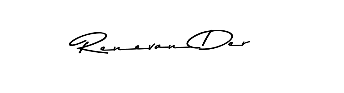 How to make Renevan Der name signature. Use Asem Kandis PERSONAL USE style for creating short signs online. This is the latest handwritten sign. Renevan Der signature style 9 images and pictures png