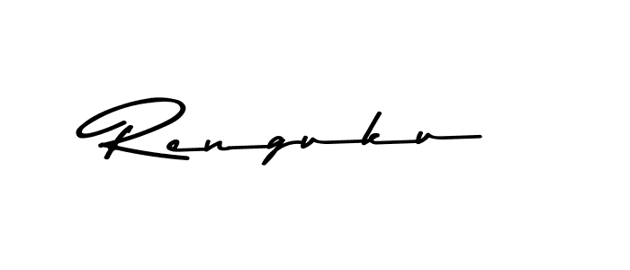 How to make Renguku name signature. Use Asem Kandis PERSONAL USE style for creating short signs online. This is the latest handwritten sign. Renguku signature style 9 images and pictures png