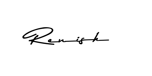 Use a signature maker to create a handwritten signature online. With this signature software, you can design (Asem Kandis PERSONAL USE) your own signature for name Renish. Renish signature style 9 images and pictures png