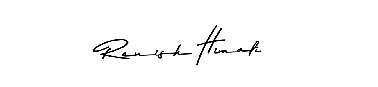 The best way (Asem Kandis PERSONAL USE) to make a short signature is to pick only two or three words in your name. The name Renish Himali include a total of six letters. For converting this name. Renish Himali signature style 9 images and pictures png