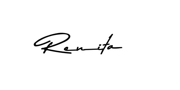 Renita stylish signature style. Best Handwritten Sign (Asem Kandis PERSONAL USE) for my name. Handwritten Signature Collection Ideas for my name Renita. Renita signature style 9 images and pictures png