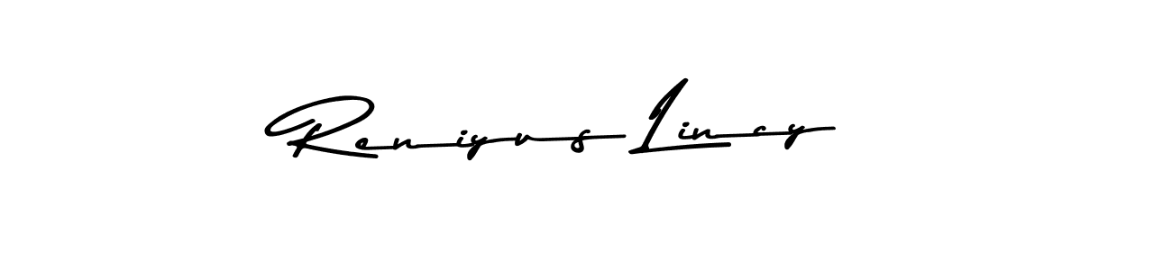 You can use this online signature creator to create a handwritten signature for the name Reniyus Lincy. This is the best online autograph maker. Reniyus Lincy signature style 9 images and pictures png
