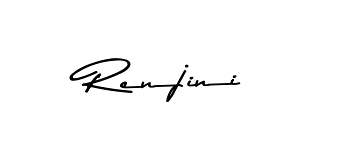 Create a beautiful signature design for name Renjini. With this signature (Asem Kandis PERSONAL USE) fonts, you can make a handwritten signature for free. Renjini signature style 9 images and pictures png